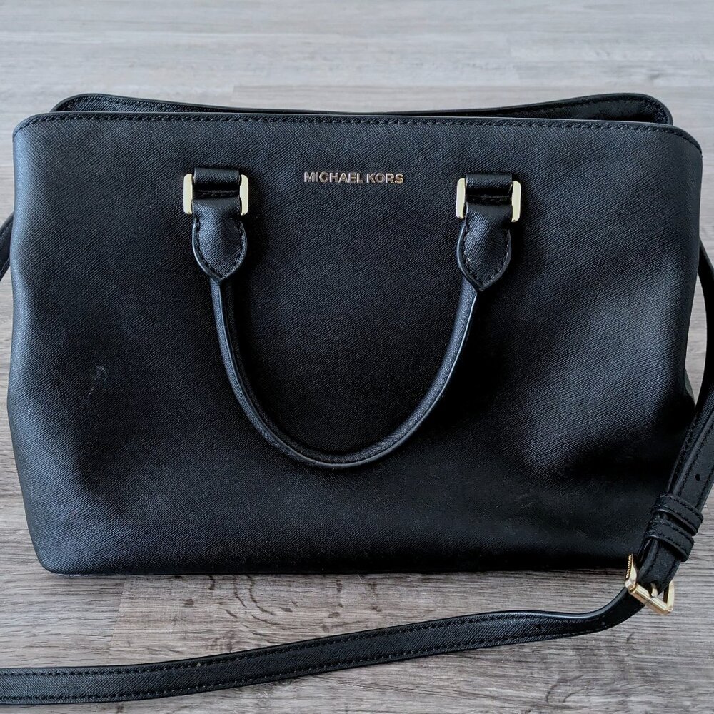 Michael Kors Savannah Leather Handbag Satchel Purse